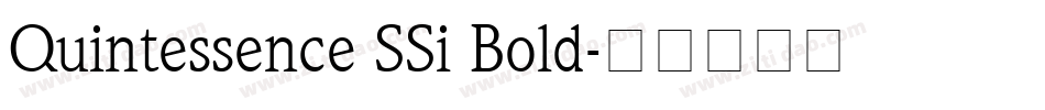 Quintessence SSi Bold字体转换